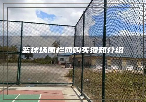 篮球场围栏网购买须知介绍